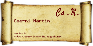 Cserni Martin névjegykártya